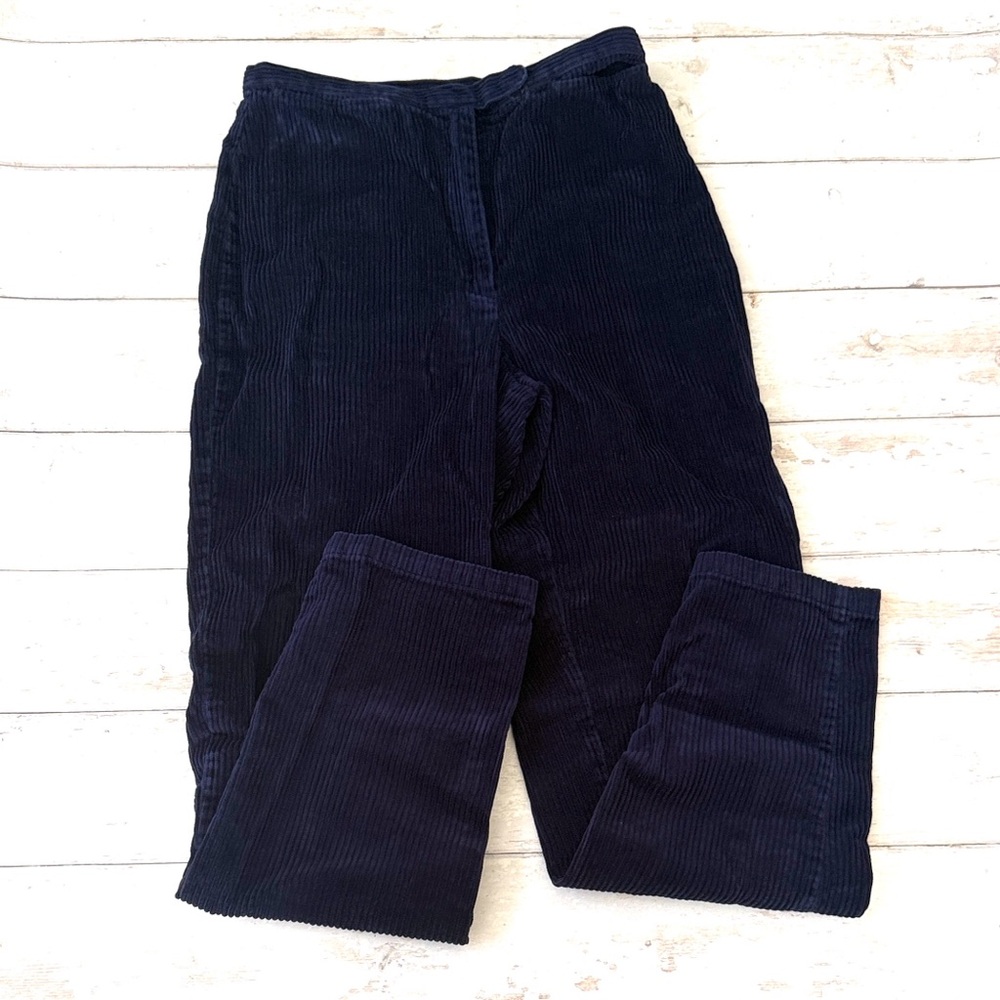 Women’s Size 6 Navy Blue Corduroy High Waisted Slacks Fargo Clothing & Supply Co